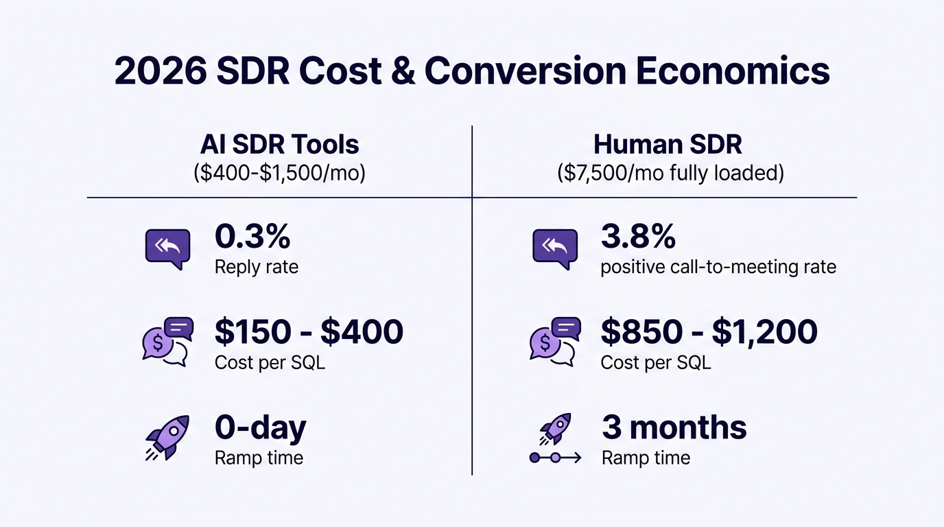 2026 SDR Cost and Conversion Economics Comparison